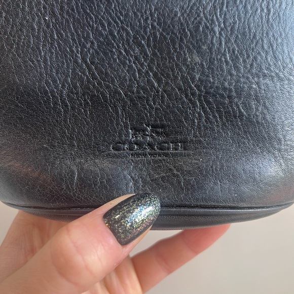 Vintage Coach Bleeker Mini Duffle Bag Legacy Black Pebbled Leather Crossbody - Picture 11 of 15